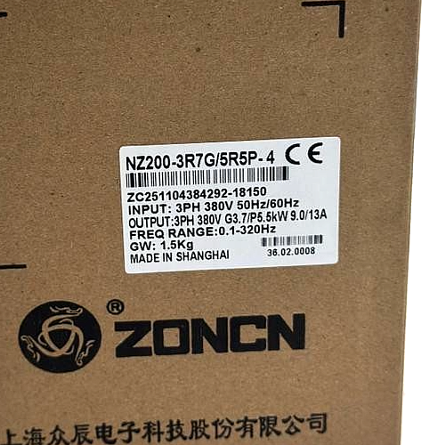 ZONCN NZ2003R7G/5R5P4 VFD Variable Frequency Drive (VFD) 380V Input/output3PH8