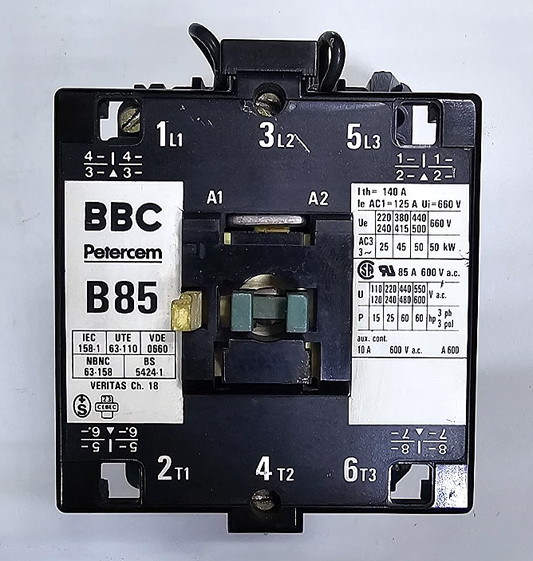 BBC Petercem B85 Power Contactor | 125A AC1 | 220V Coil | 660V | Fast Ship1