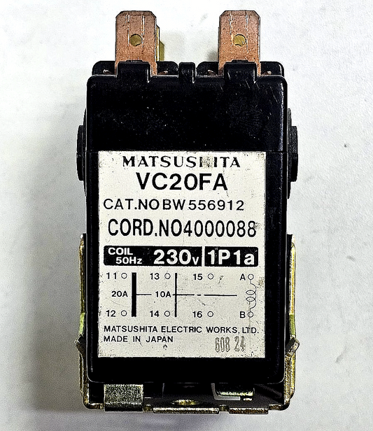 Matsushita | VC20FA | Power Relay | 230V Coil | Made in Japan1