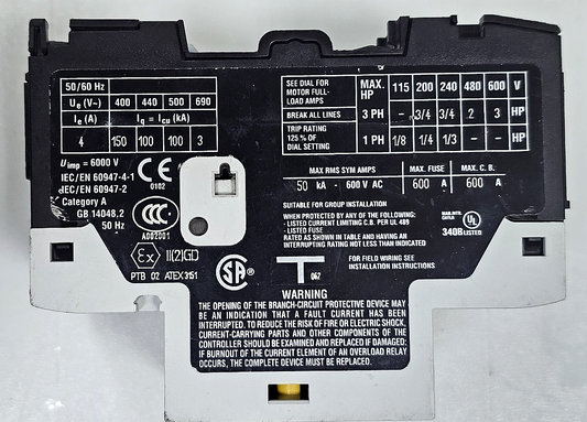 Moeller PKZMO4 Motor Protection | Circuit Breaker | 4A1