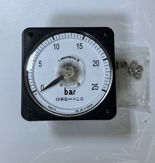 Lightstar KAE11 Analog Pressure Meter | 0–25 Bar Range | 4–20mA | 110x110mm1