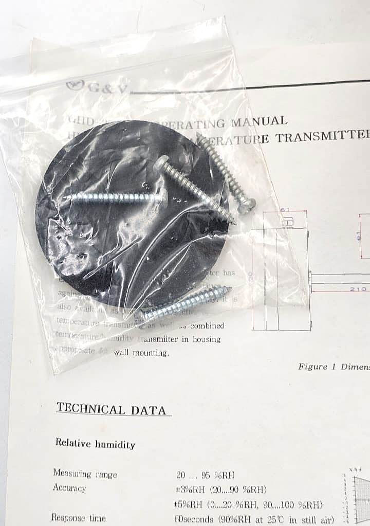 G&V GHD-30T Humidity & Temperature Transmitter | 20-95%RH | 0-50°C | 4-20mA10