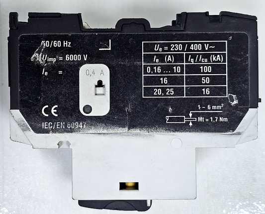 Moeller PKZM00.4 Motor Protection Circuit Breaker | 0.4A1