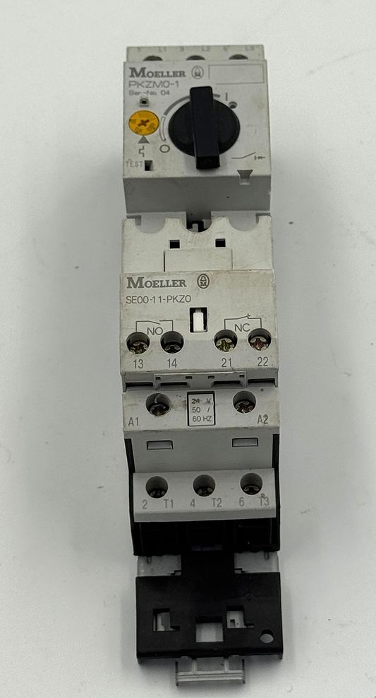 Eaton Moeller PKZM01Circuit Breaker with SE0011PKZ0 Auxiliary Contact Block1
