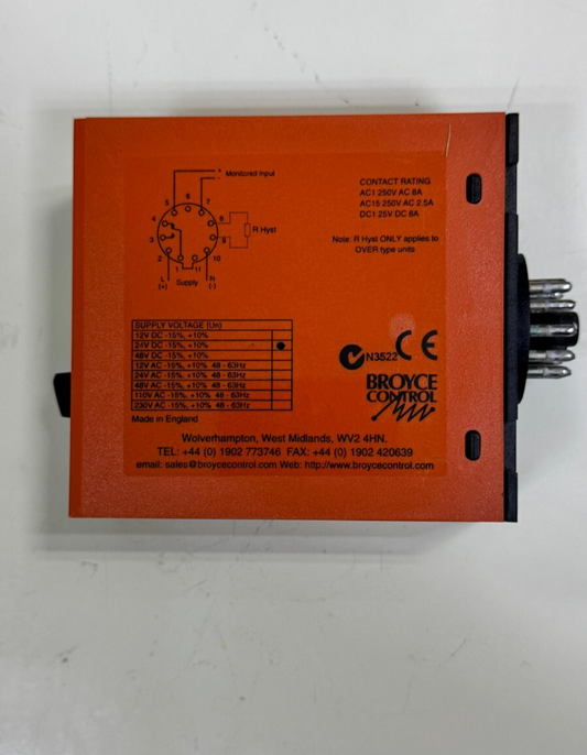 Broyce Control B1UVR Voltage Monitoring Relay 10–70V AC/DC | Made In UK1