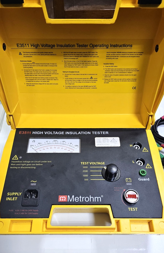 Metrohm E3511 High Voltage Insulation Tester FullSet |Made in UK |Fast Shipping - saleem al tamimi electric equipment trading co llc-UAE