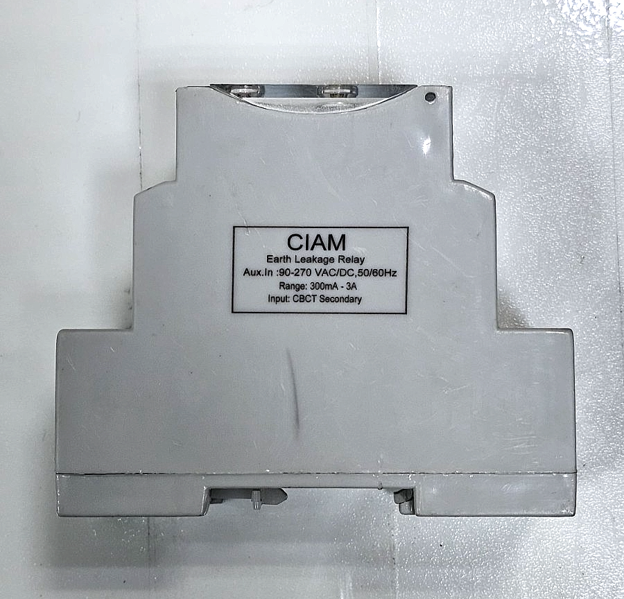 CIAM Earth Leakage Relay | 90–270V AC/DC | 50/60Hz | Adjustable Range 300mA–3A1
