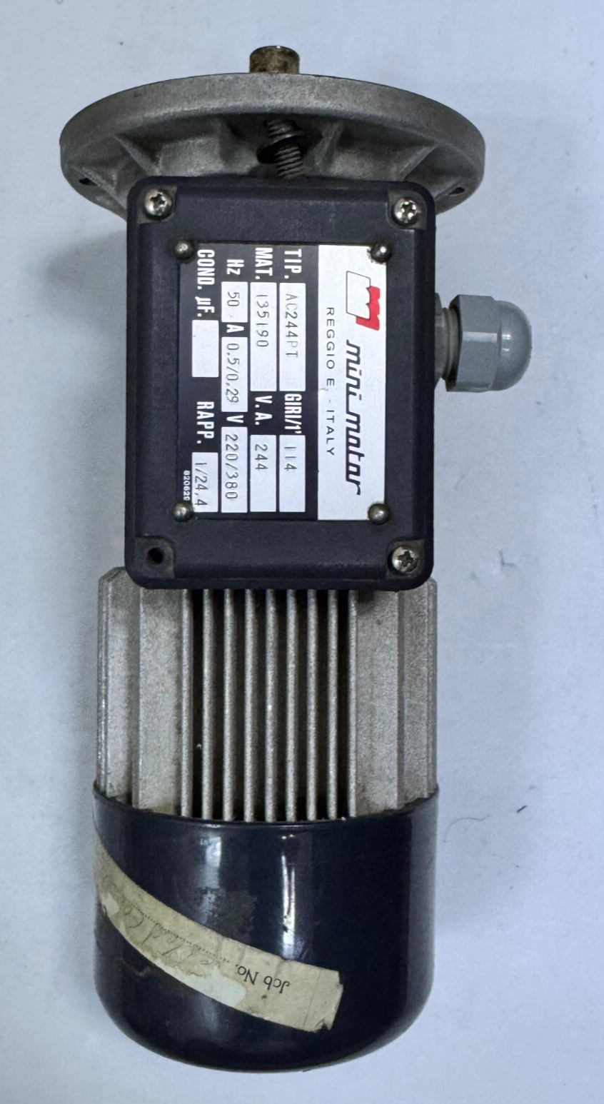 Minimato Gear Motor – A 244T | 0.5/0.29A, 220/380V, 50Hz | Made in Italy0