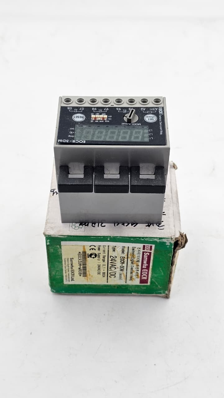 Samwha EOCR3DMWRDB Overcurrent & Undercurrent Relay | 0.1–800A | 24VAC/DC0