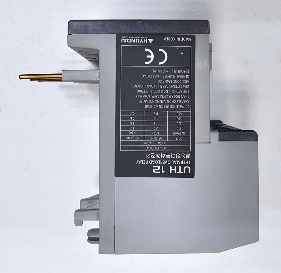 Hyundai UTH 12K A0012S Thermal Overload Relay |8 A to 12 A| 690V, Made in Korea2