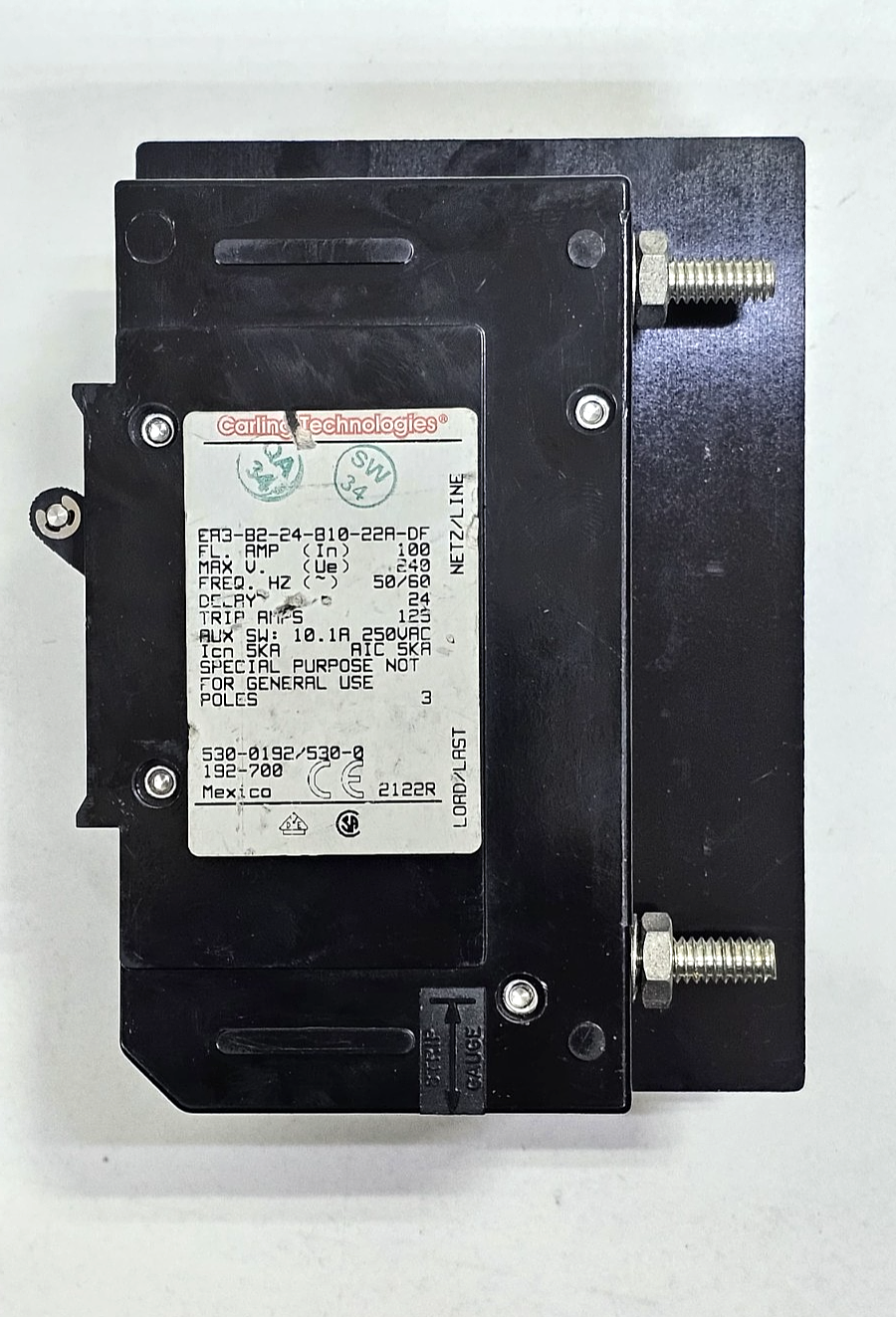 Carling Technologies |  ER3B22481022ADF | Circuit Breaker | 100A2