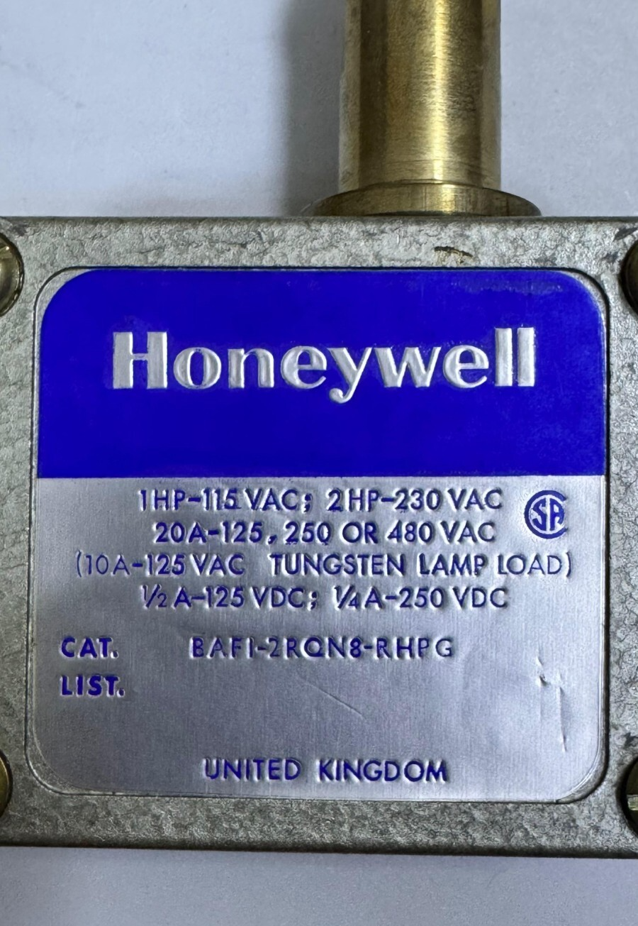Honeywell BAFI2RQN8RHPG Relay | 1HP 115VAC / 2HP 230VAC | 20A Resistive Load2