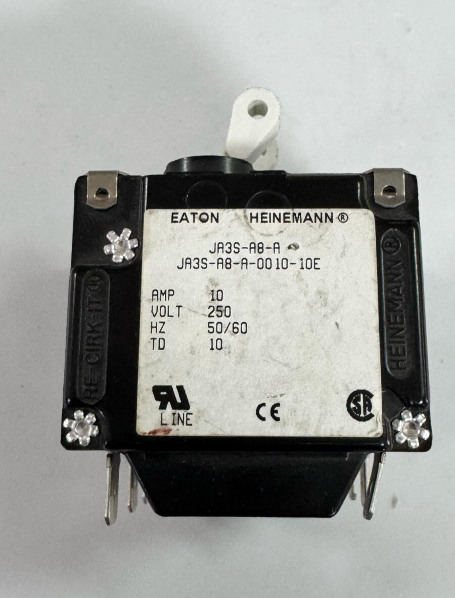 Heinemann JA3SA8A001010E Circuit Protector | 10A, 250V, 50/60Hz, 10 TD1