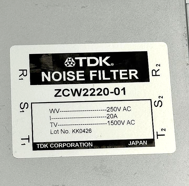 TDK ZCW222001 Noise Filter | 250V AC, 20A | Made in Jpan2