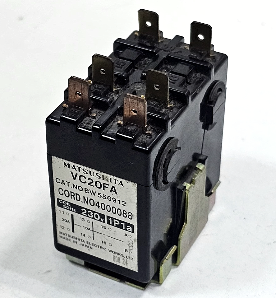 Matsushita | VC20FA | Power Relay | 230V Coil | Made in Japan0