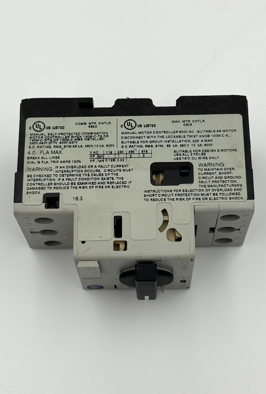 AllenBradley | 140MC2EB40 | Motor Protection Circuit Breaker | 4.0 A2