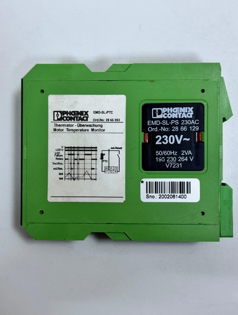 Phoenix Contact EMDSLPTC Motor Temperature Monitoring Relays | 230V AC0