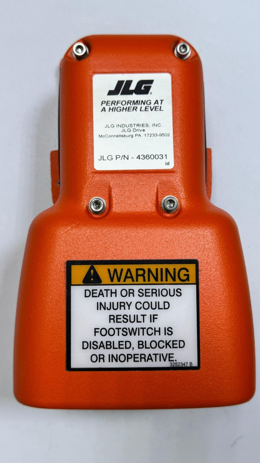 JLG 4360031 Foot Switch Pedal JLG P/N4600311