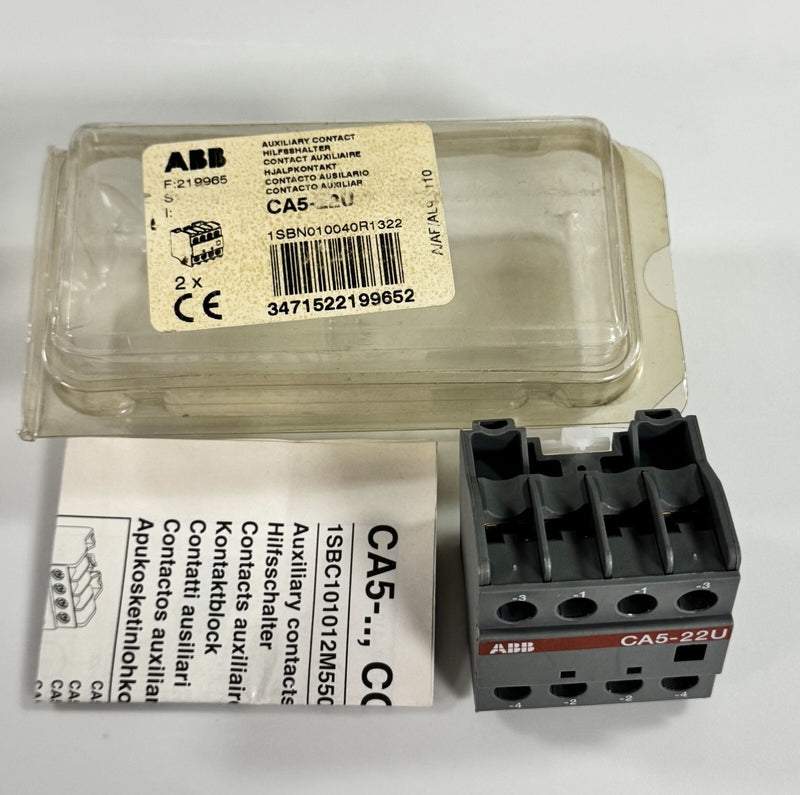 ABB CA522U Auxiliary Contact Block | 2NO + 2NC | 690V AC, 16A | IEC 60947510