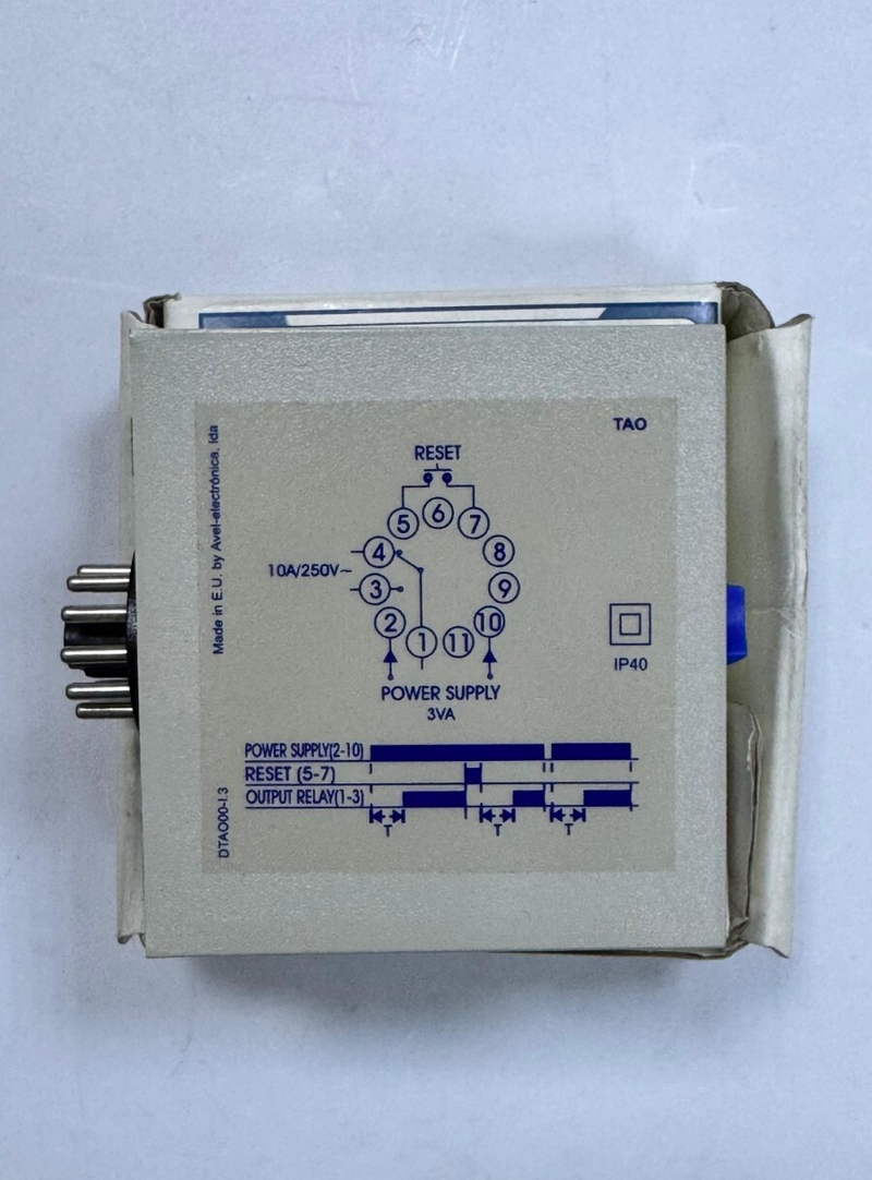 AVAL TAO DelayOn Operate Timer Relay – Adjustable 0.5–15 Sec, 24V AC/DC, Relay0