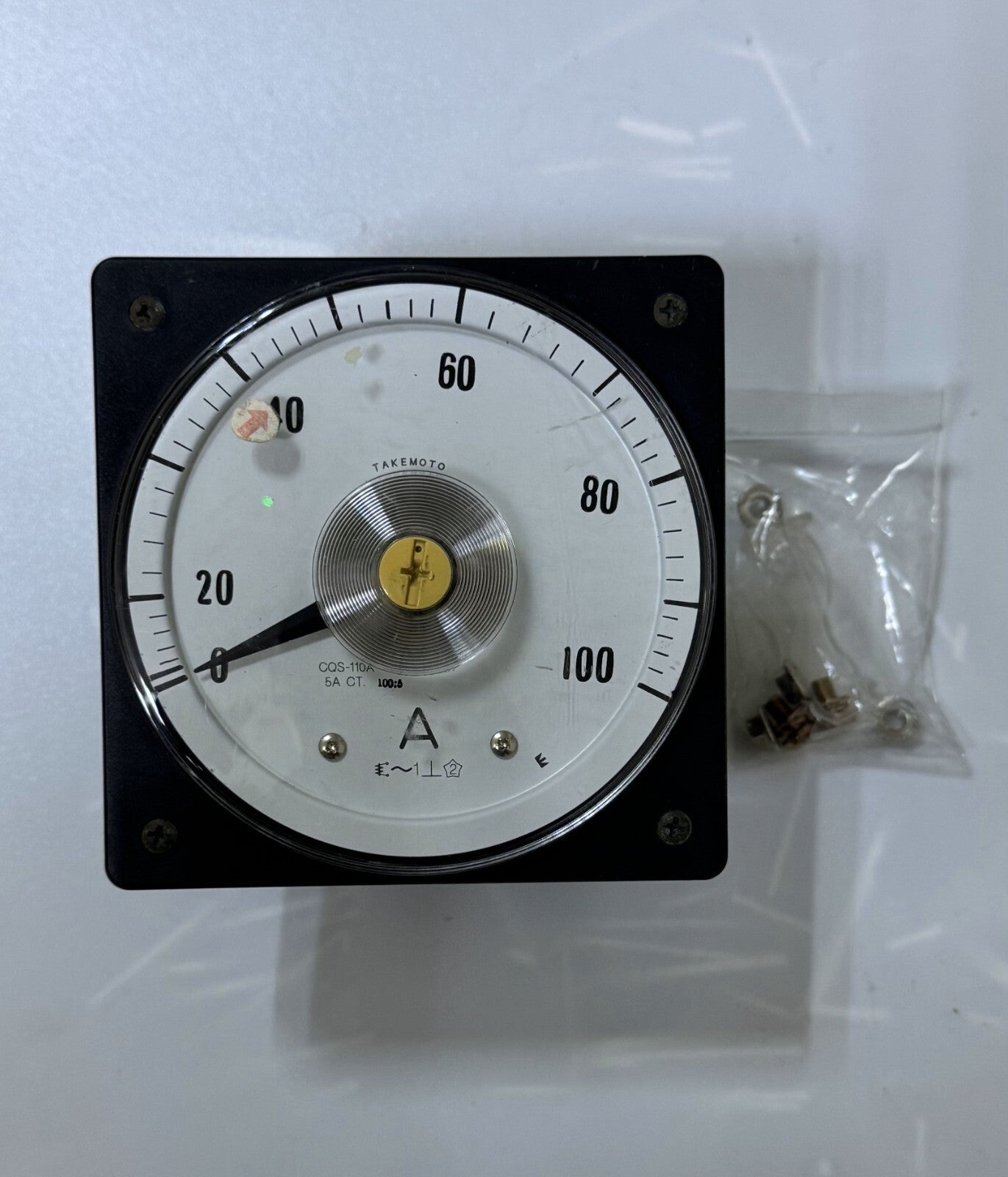 Take Moto COS110A Analog AC Ammeter | 0100A Range | CT Ratio 100:5 | 110*110MM1