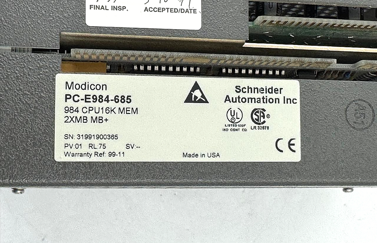 Schneider Electric Modicon PC E984 685 Programmable Controller | Made in USA4