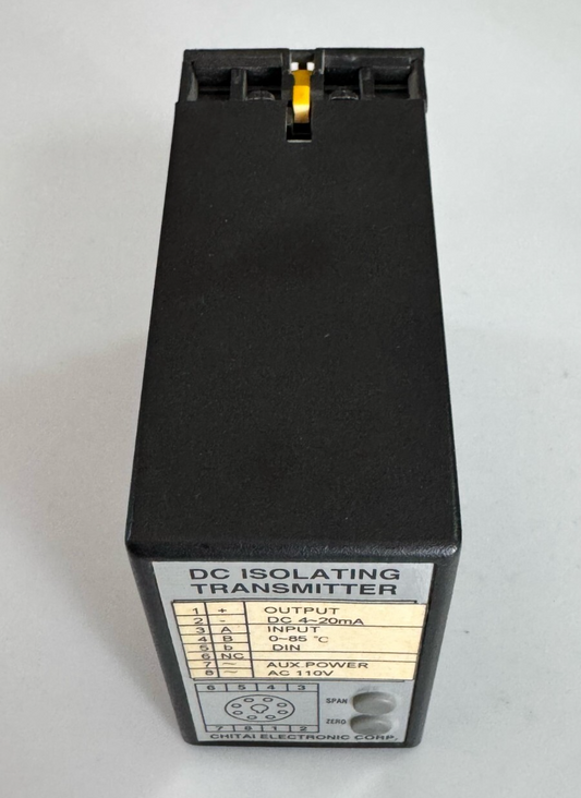 Chitai Electronic Corp. DC Isolating Transmitter – 420mA Output, 085°C Input1