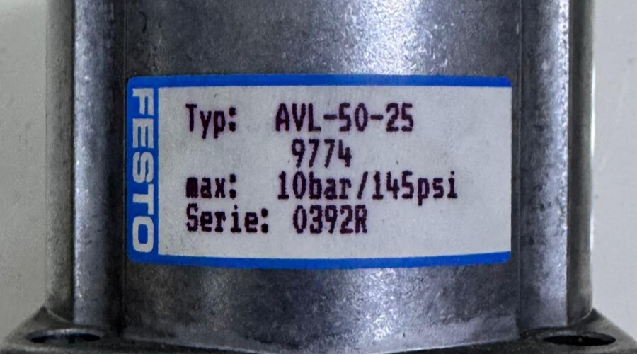 Festo AVL5025 Pneumatic Cylinder – 50mm Bore, 25mm Stroke, Max 10 Bar/ 145 PSI2