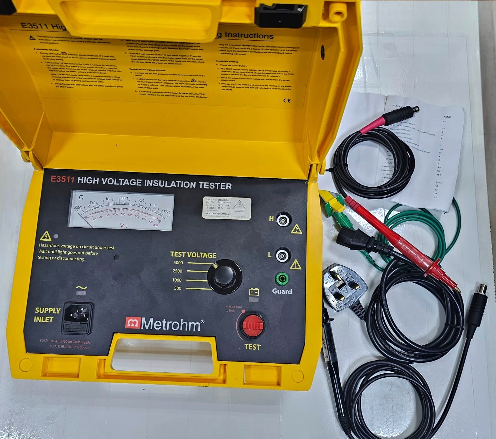 Metrohm E3511 High Voltage Insulation Tester FullSet |Made in UK |Fast Shipping0