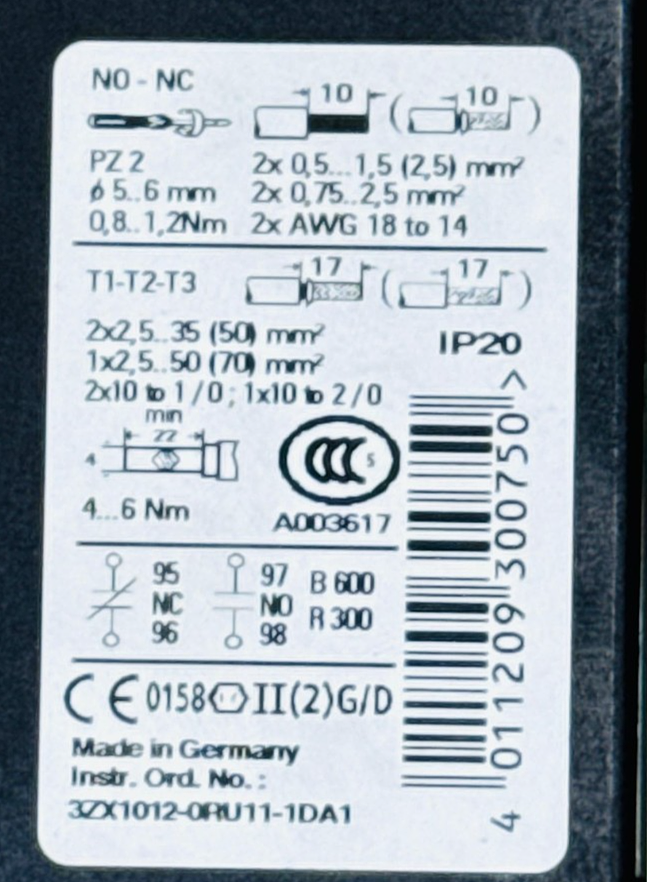 Siemens SIRIUS | 3RU11464HB0 | Overload Relay | 50A – Made in Germany4