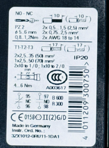 Siemens SIRIUS | 3RU11464HB0 | Overload Relay | 50A – Made in Germany4