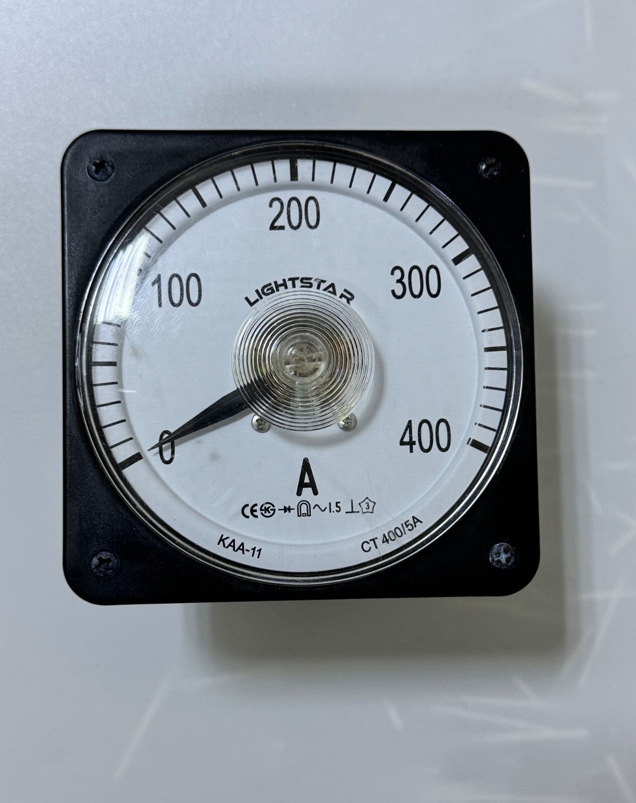 Light Star AC Ammeter KAA11 | 0–400A Range | CT Ratio 400/5A |  110x110 mm0