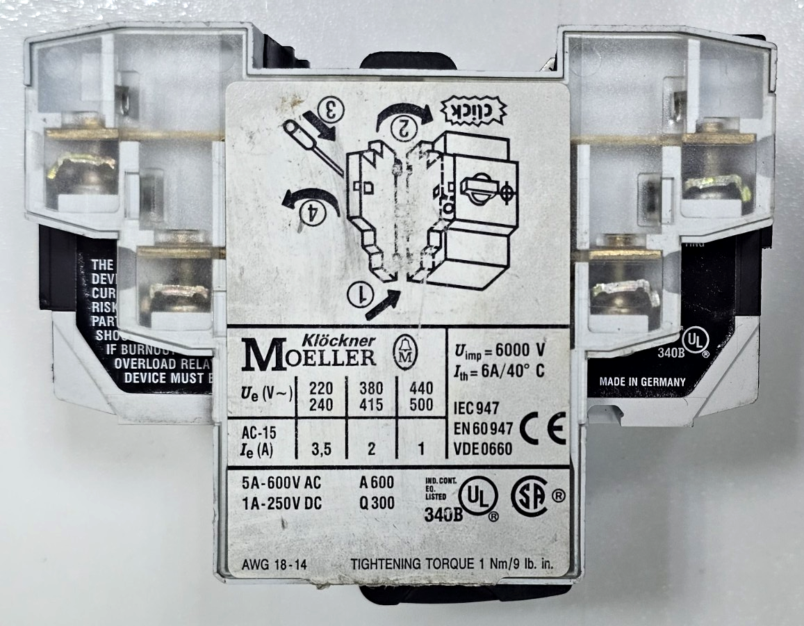 Moeller PKZM00.4 Motor Protection Circuit Breaker | 0.4A3