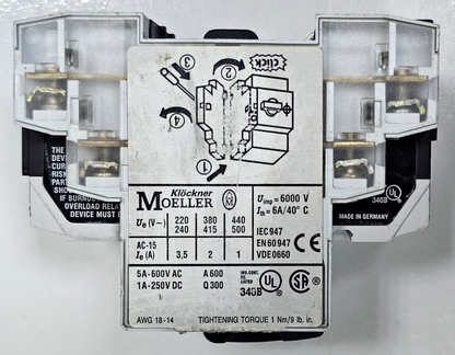 Moeller PKZM00.4 Motor Protection Circuit Breaker | 0.4A3