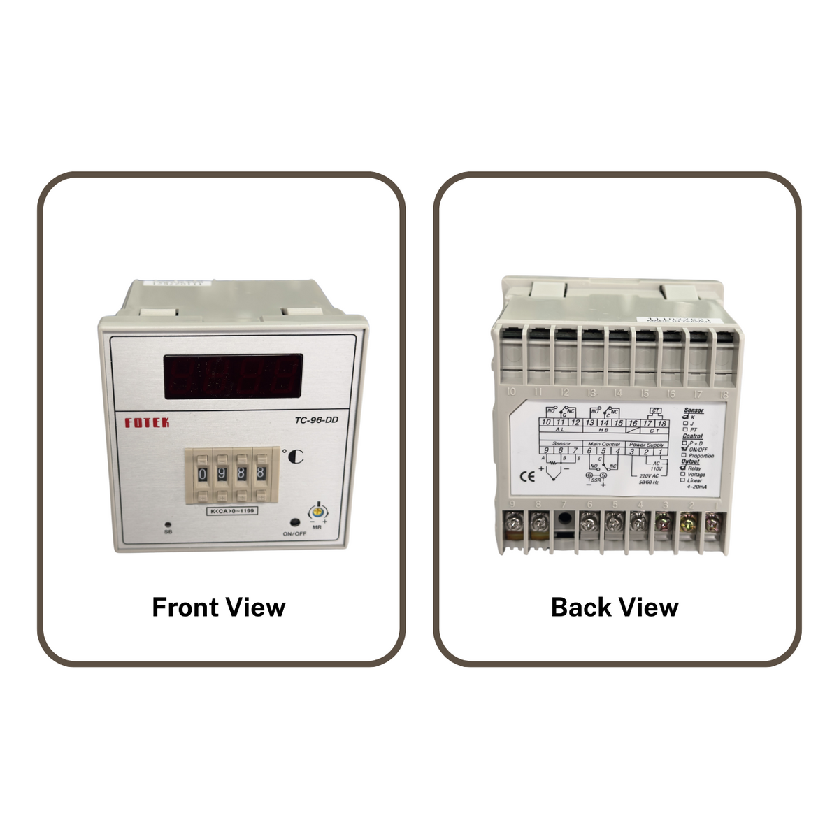 TC96 DD R11S Temperature Controller | 110/220V AC | Relay/4 20mA/0 12V Output2