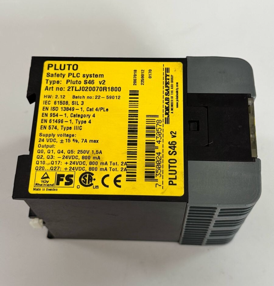 Jokab Safety Pluto S46 V2 2TLA020070R1800 Safety PLC System | SIL3 PLe Certified3