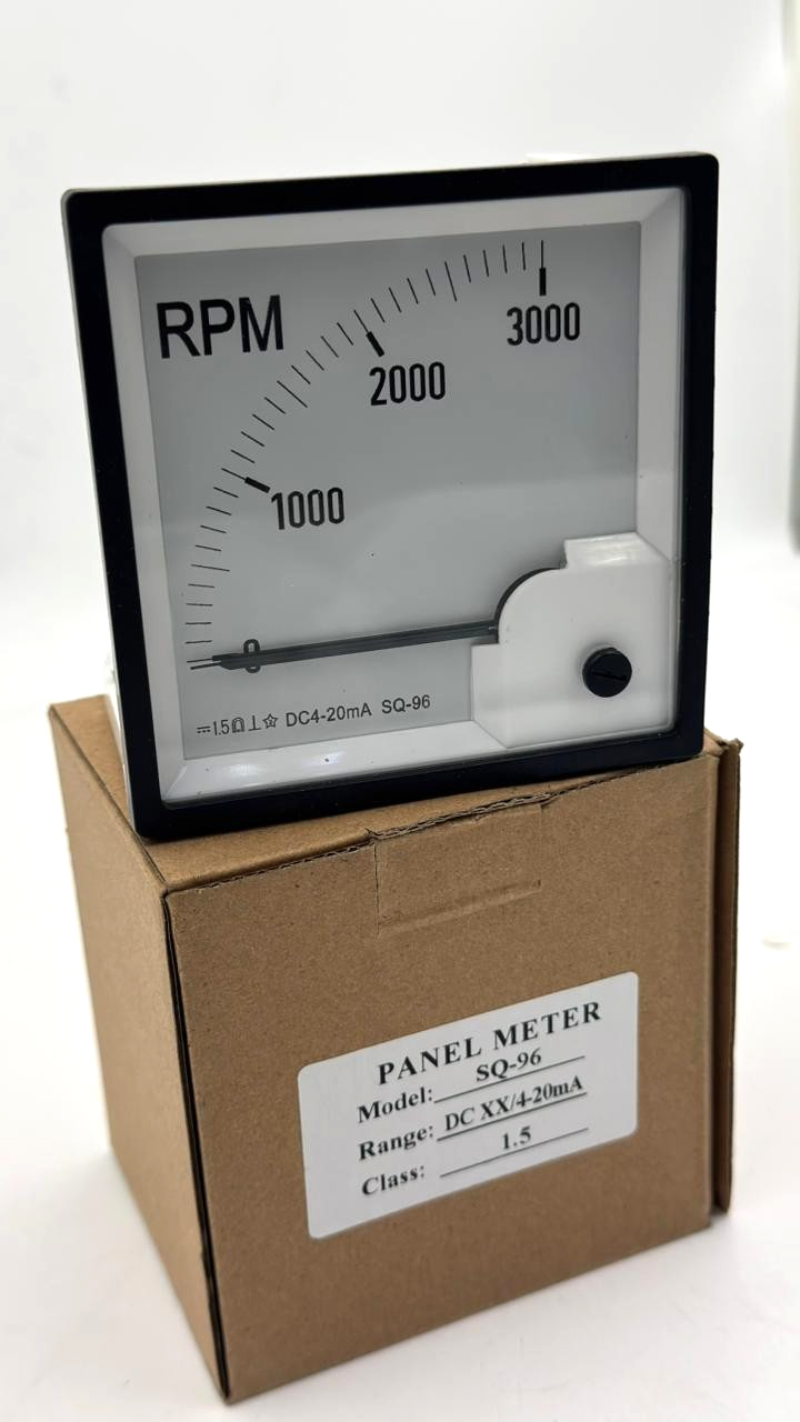 SQ96 RPM Panel Meter | 03000 RPM | DC 420mA Input | Class 1.50
