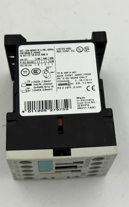 Siemens SIRIUS | 3RH11401AF00 | Contactor Relay |  Made in Germany4