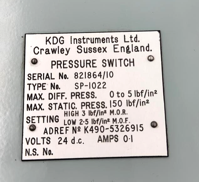 KDG SP1022 Pressure Switch | Made in UK3