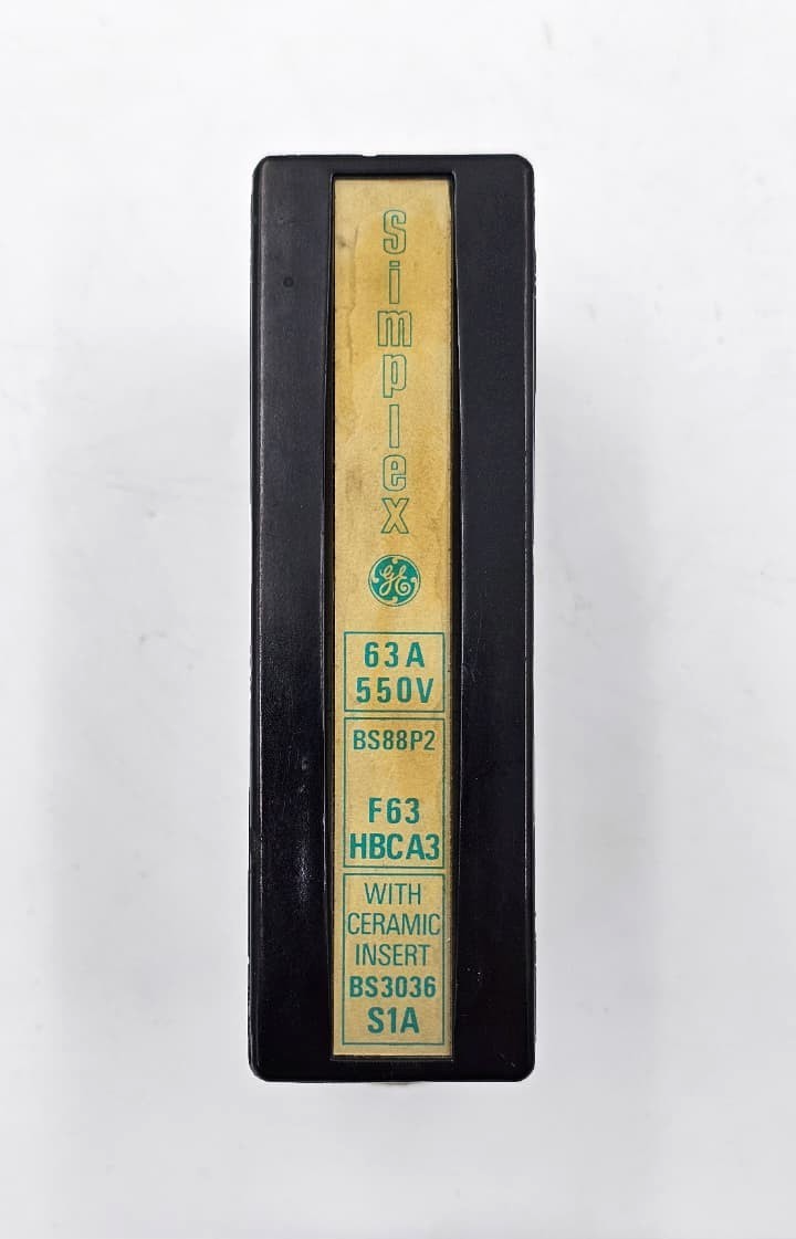 Simplex 63A 550V Electrical Fuse | BS88P2 & BS3036 | With Ceramic Insert0