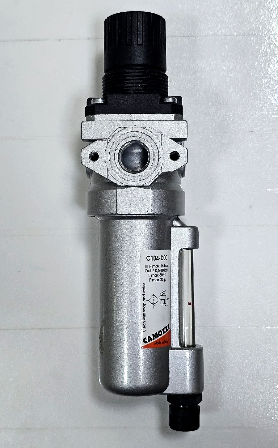 Camozzi C104D00 Compressed Air Filter | 16 Bar Max | Made in Italy3
