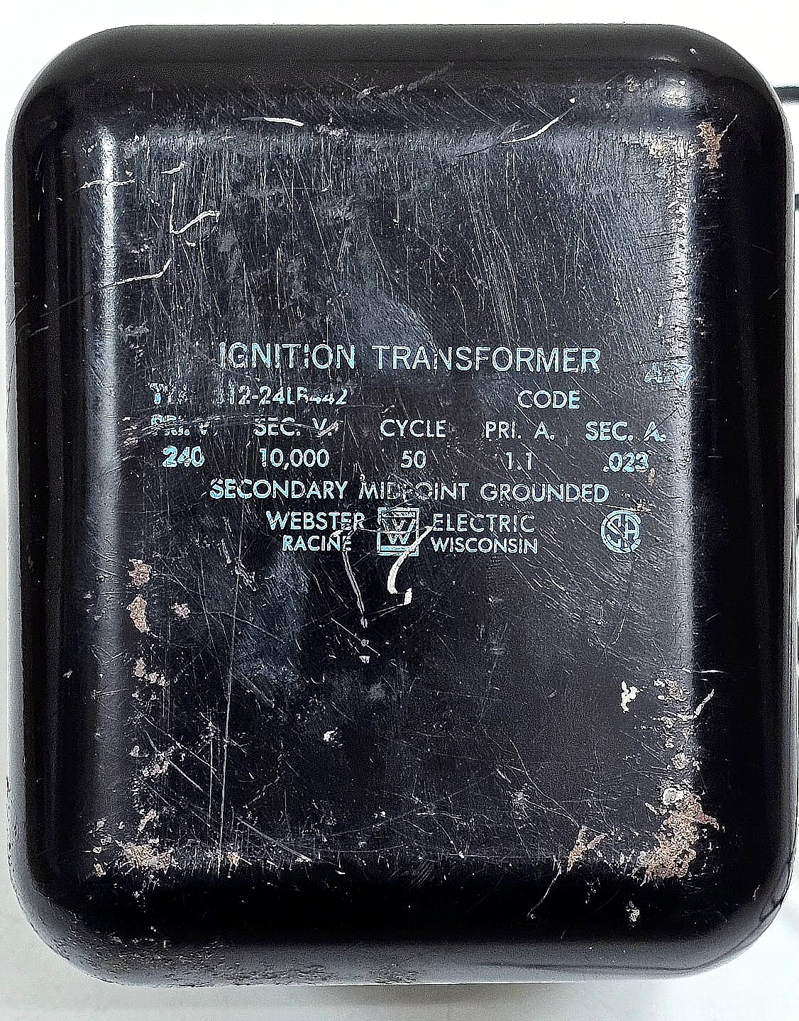Ignition Transformer240V . 10,000 V. 61224LB442  Webster Electric Made USA1