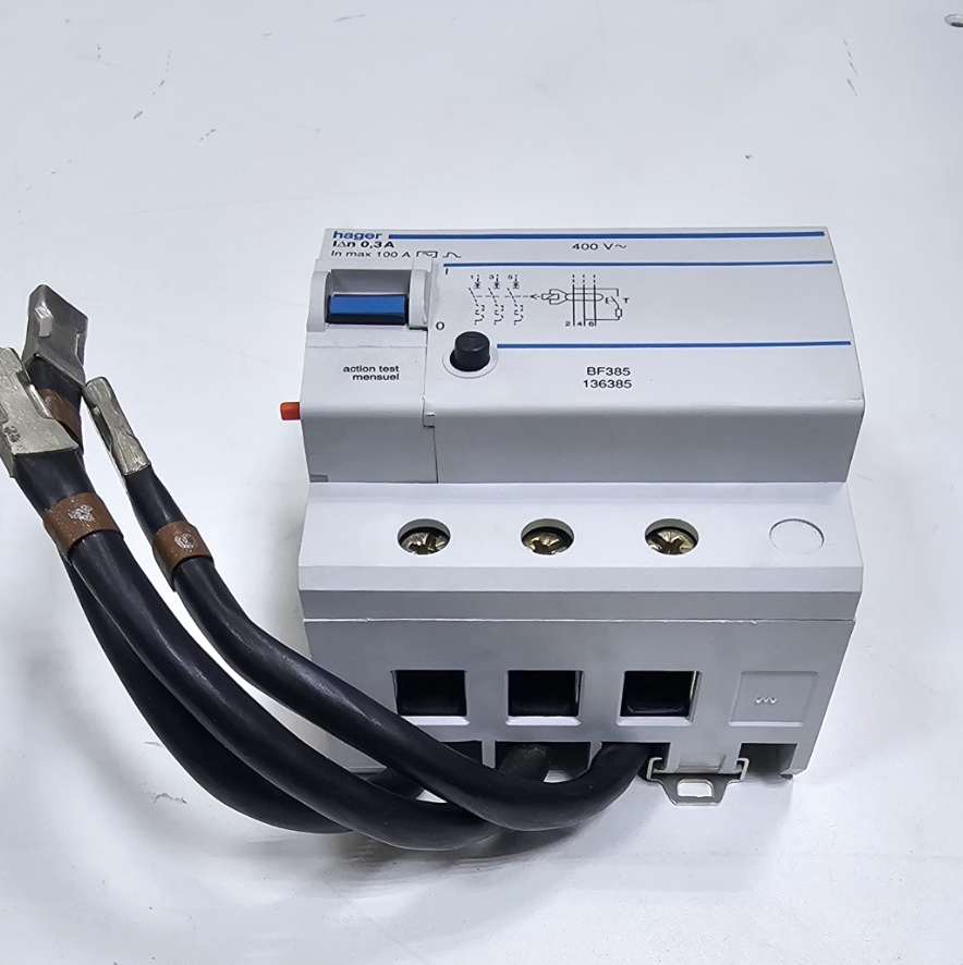 Hager BF385 RCCB AddOn Block | 300mA | 100A | 3P | Type A | Made in France6
