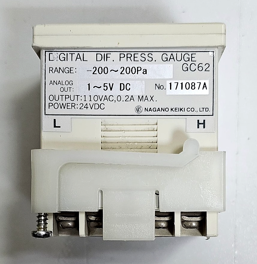 Nagano Keiki GC62 Digital Differential Pressure Gauge | 200 to +200 Pa2