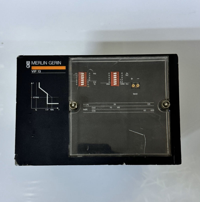 Merlin Gerin VIP 13 Current Protection Relay – Adjustable Settings, 630A/125 A0