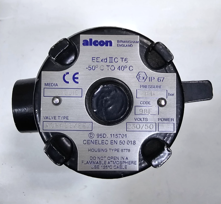 Alcon ACP4SSXEEXD – Solenoid Valve | 230V 50Hz | 8.6 Bar | ExplosionProof | UK1