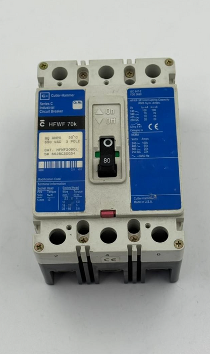 CutlerHammer | HFWF 70K | Circuit Breaker | 80 A | Made in USA2