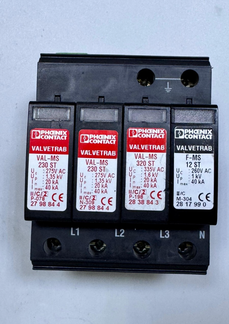 PHOENIX CONTACT VALMS 230/3+1 FM Type 2 Surge Arrester – 3Phase + NPE Protect0