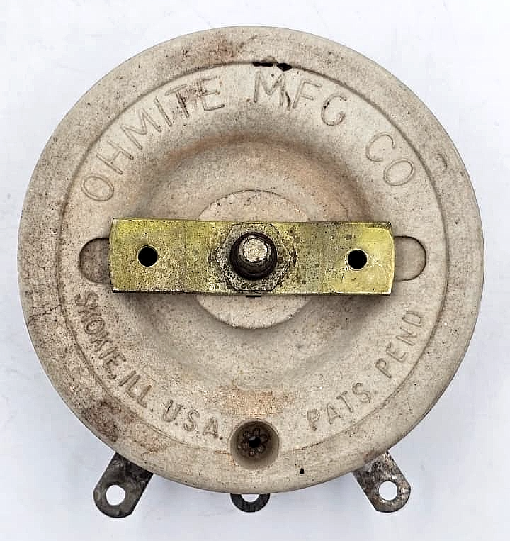 (1 Piece) Ohmite Rheostat 0528 | 5 Ohm 5.48A Variable Resistor | Made in USA2