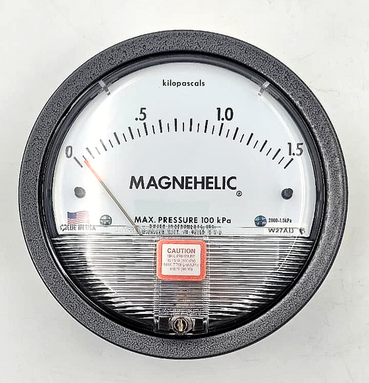 Dwyer Magnehelic |W27AD |Pressure Gauge| 01.5 Kilopascals, 100KPA Max |USA made1